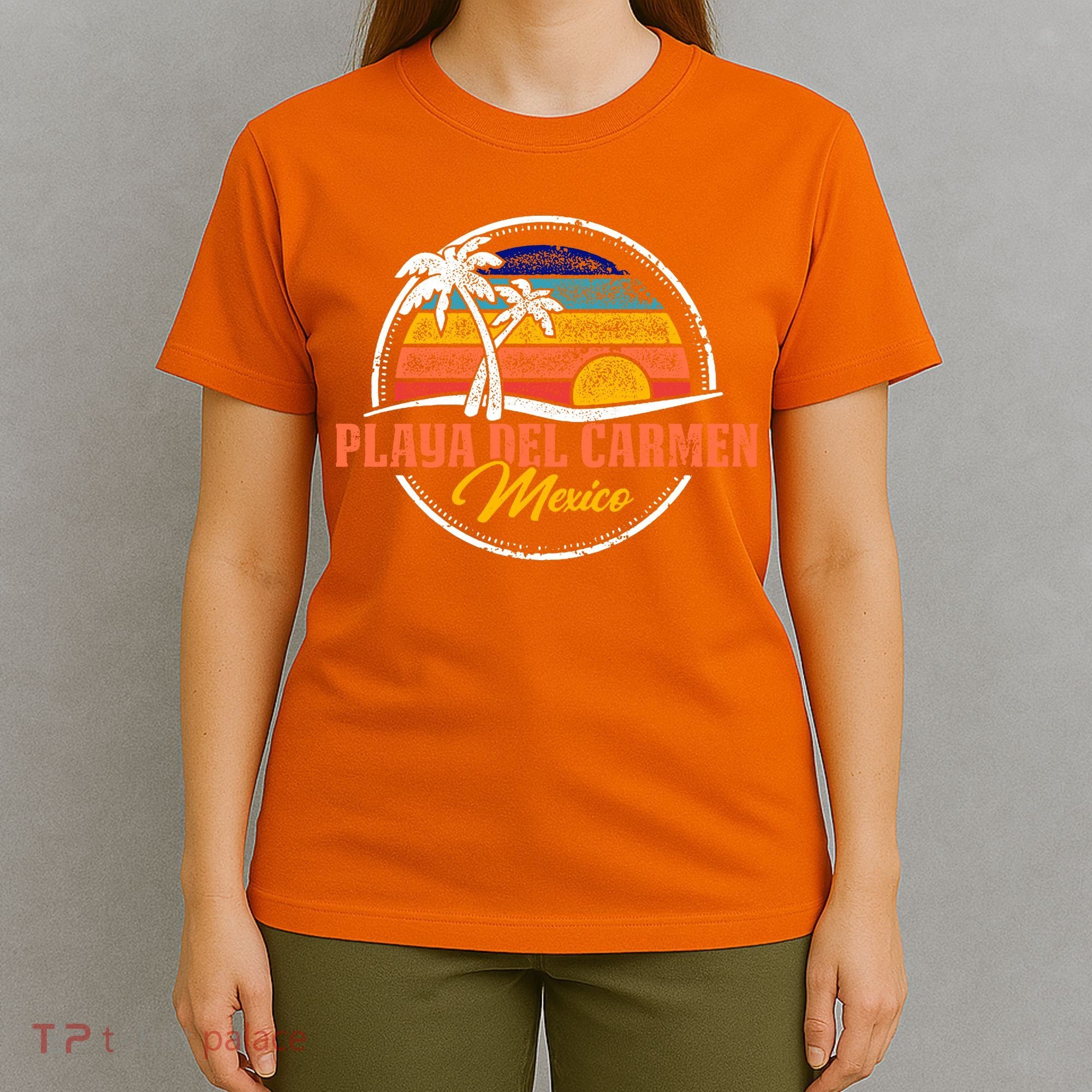 Playa Del Carmen Retro Sunset T-Shirt
