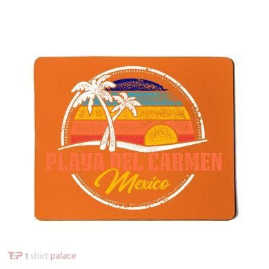 Playa Del Carmen Retro Sunset Mousepad