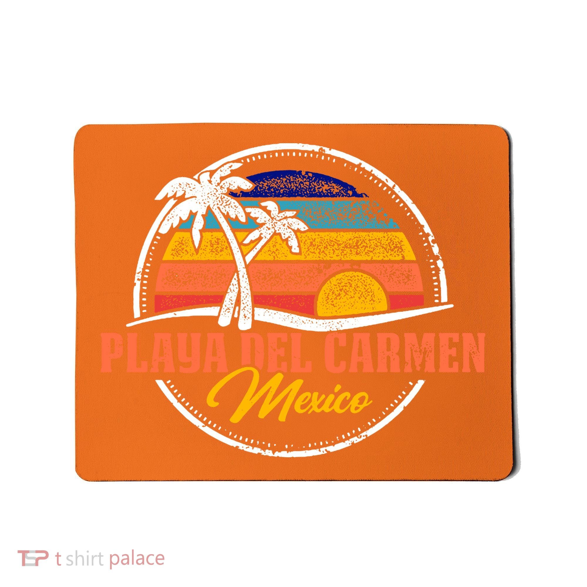 Playa Del Carmen Retro Sunset Mousepad