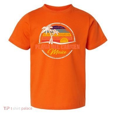 Playa Del Carmen Retro Sunset Toddler T-Shirt