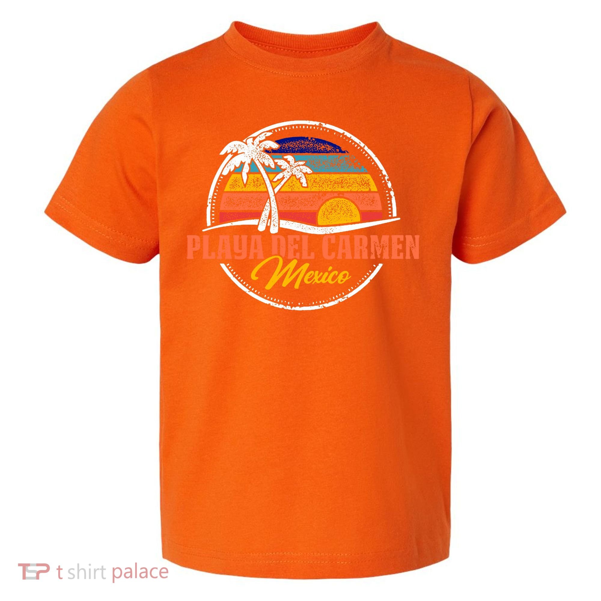 Playa Del Carmen Retro Sunset Toddler T-Shirt