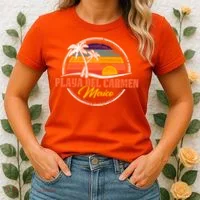 Playa Del Carmen Retro Sunset Women's T-Shirt thumb 2