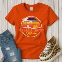 Playa Del Carmen Retro Sunset Women's T-Shirt thumb 3