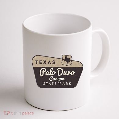 Palo Duro Canyon State Park Texas Tx Welcome Sign Vacation Coffee Mug back