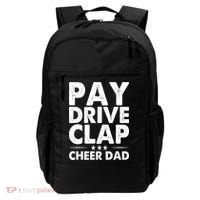 Pay Drive Clap Cheer Dad Cheerleading Father Cheerleader Backpack thumb 0
