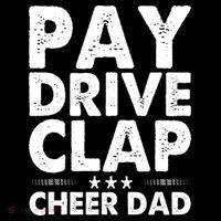 Pay Drive Clap Cheer Dad Cheerleading Father Cheerleader Mousepad thumb 1