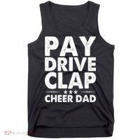 Pay Drive Clap Cheer Dad Cheerleading Father Cheerleader Tank Top thumb 0