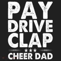 Pay Drive Clap Cheer Dad Cheerleading Father Cheerleader Golf Towel thumb 3