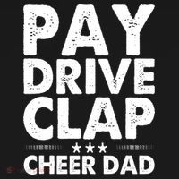 Pay Drive Clap Cheer Dad Cheerleading Father Cheerleader Visor thumb 3