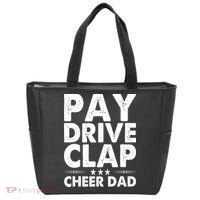 Pay Drive Clap Cheer Dad Cheerleading Father Cheerleader Tote Bag thumb 0