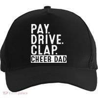 Pay Drive Clap Cheer Dad Cheerleading funny Father Day Five-Panel Snapback Cap thumb 0