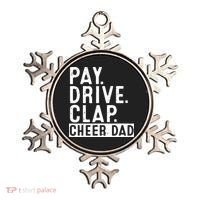 Pay Drive Clap Cheer Dad Cheerleading funny Father Day Ornament thumb 0