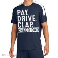 Pay Drive Clap Cheer Dad Cheerleading funny Father Day Sport-Tek Competitor United Soccer Jersey thumb 0