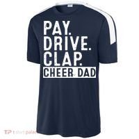 Pay Drive Clap Cheer Dad Cheerleading funny Father Day Sport-Tek Competitor United Soccer Jersey thumb 2