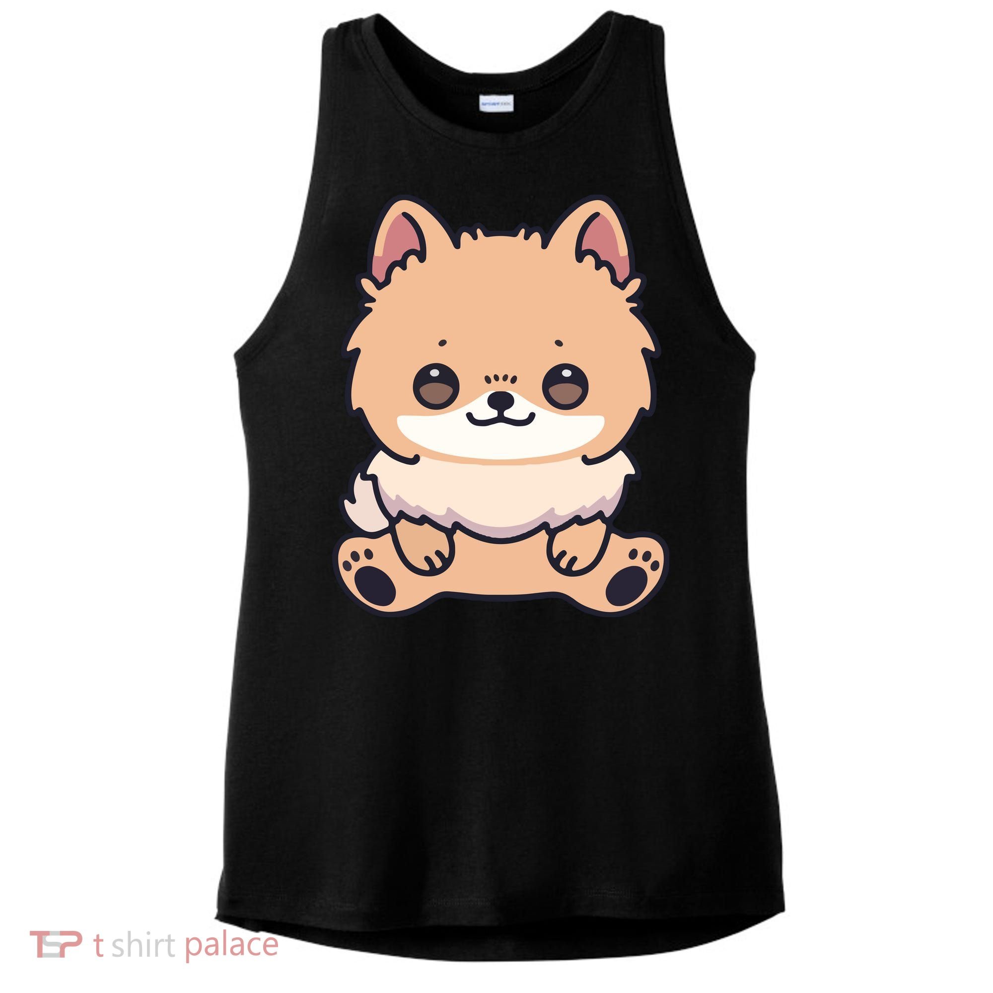 Pomeranian Dog Cute Owner Puppy Ladies PosiCharge Tri-Blend Wicking Tank