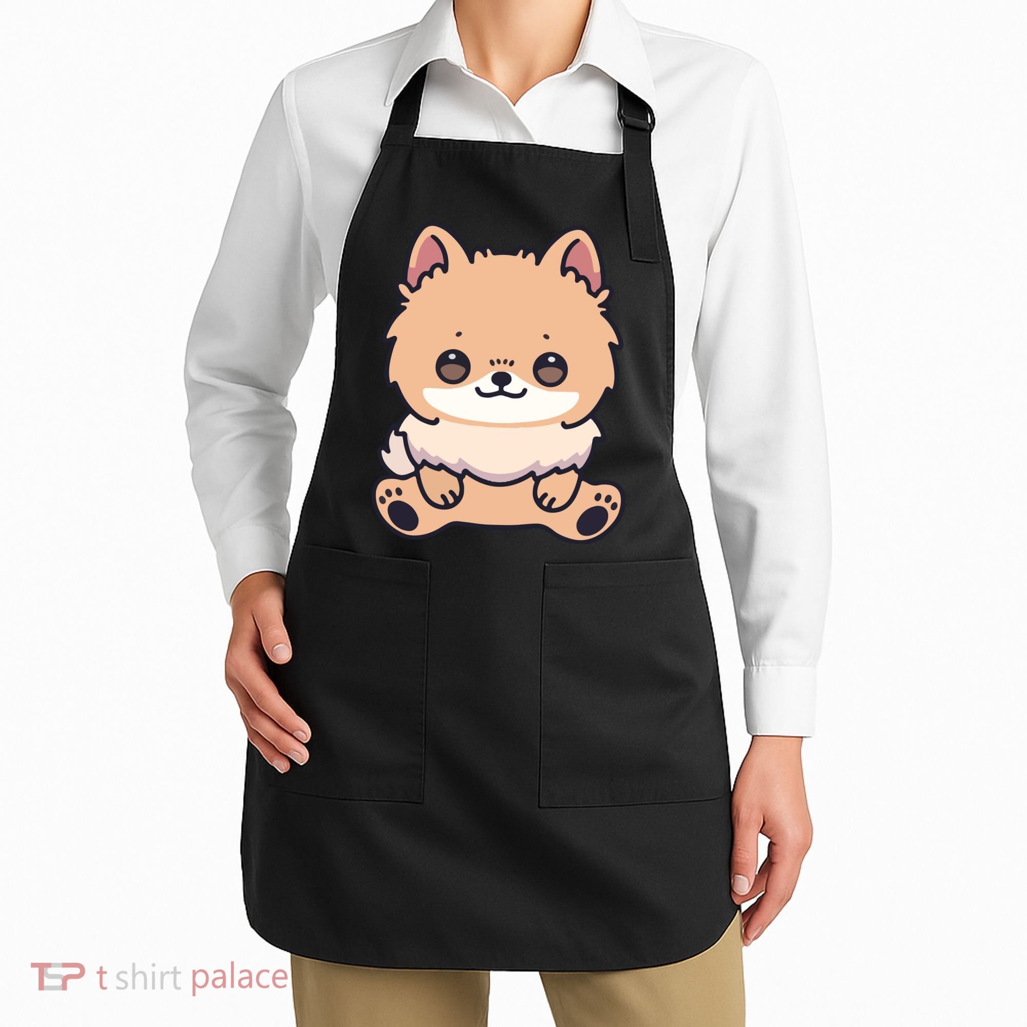 Pomeranian Dog Cute Owner Puppy Apron