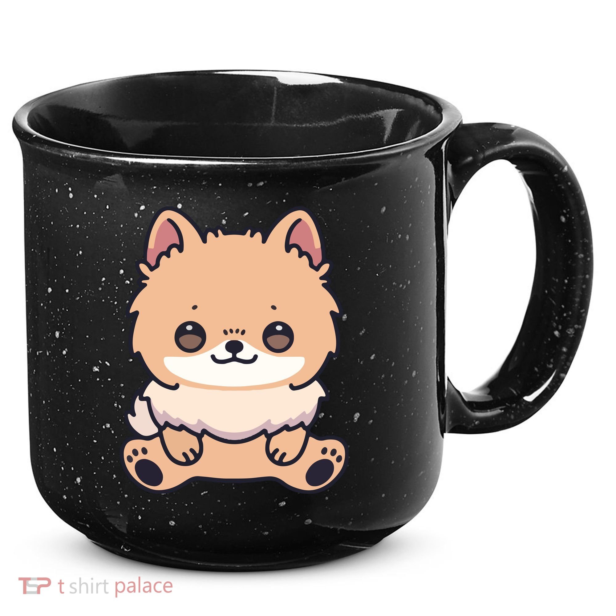 Pomeranian Dog Cute Owner Puppy 15oz Campfire Ceramic Mug