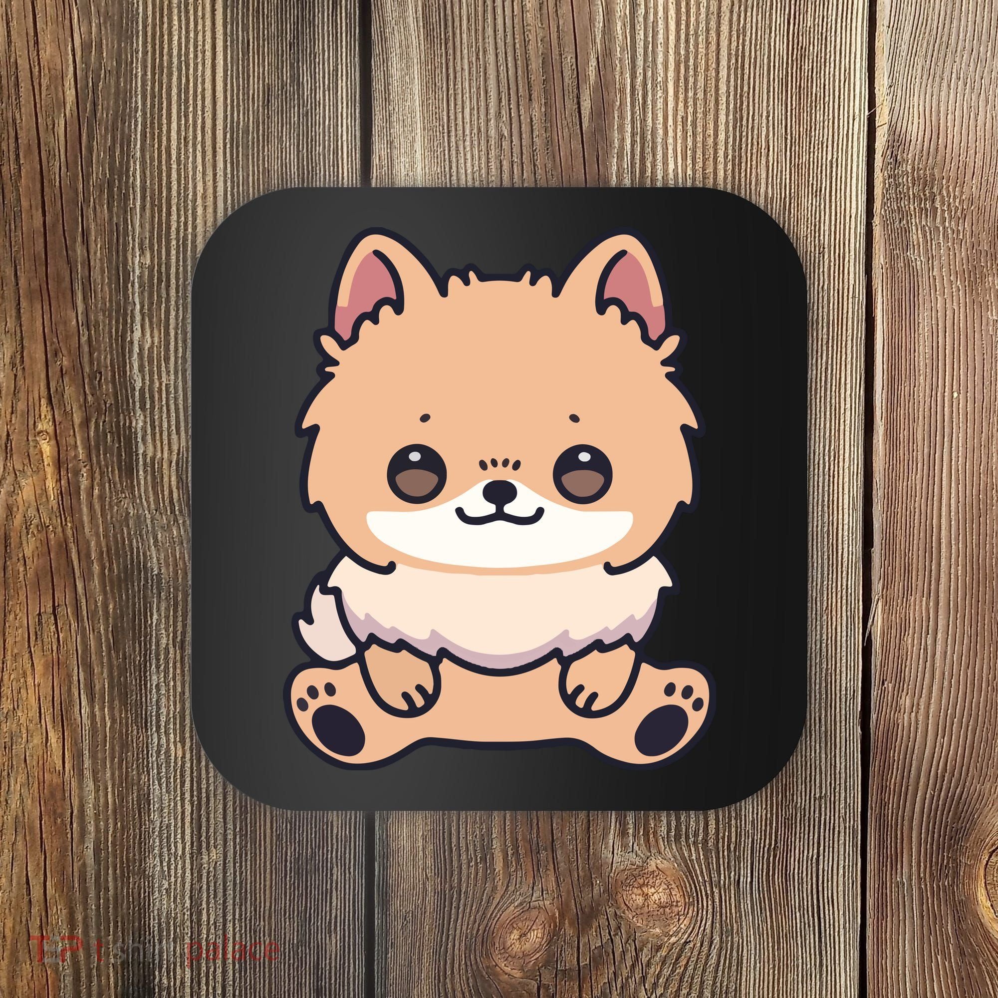 Pomeranian Dog Cute Owner Puppy Coaster