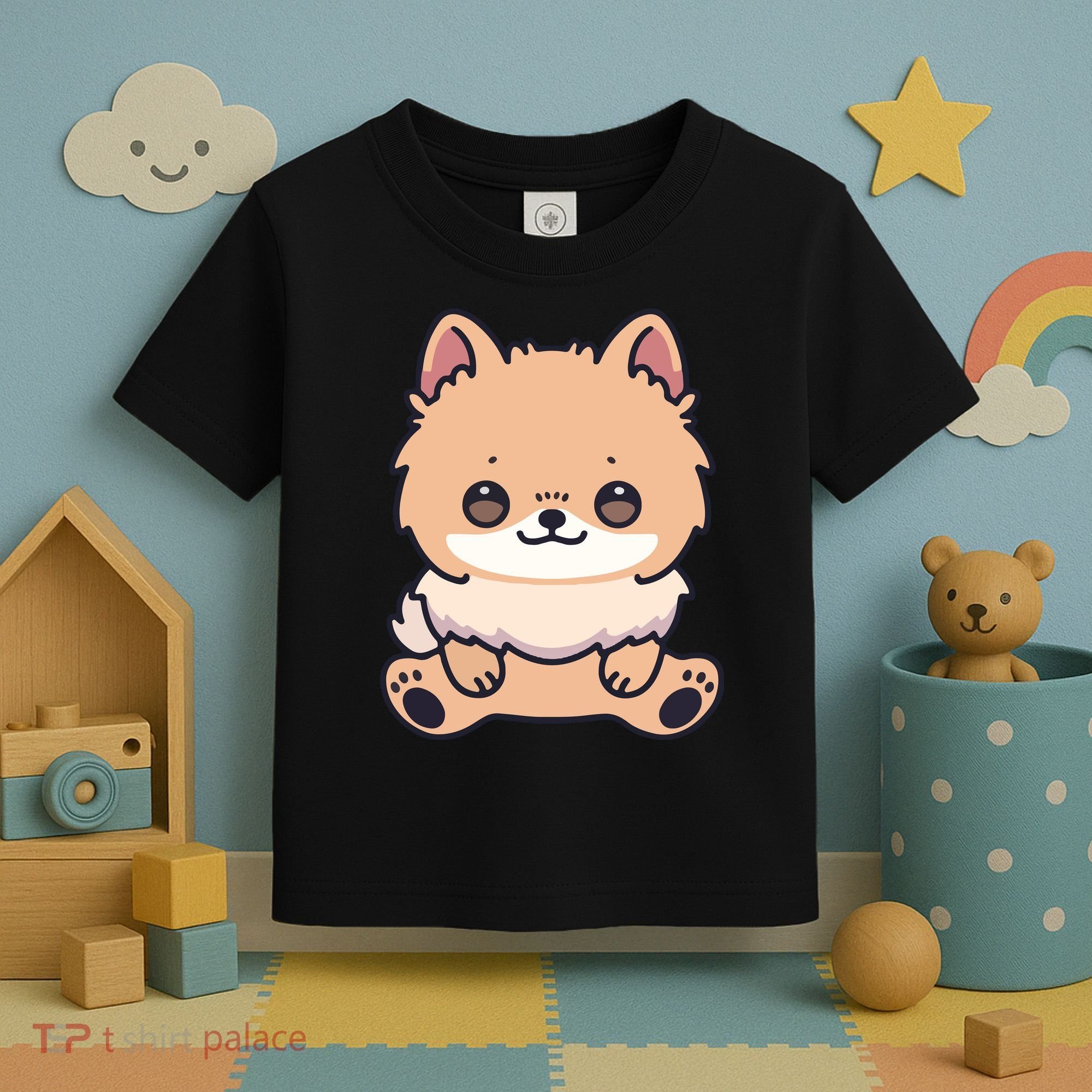 Pomeranian Dog Cute Owner Puppy Toddler T-Shirt