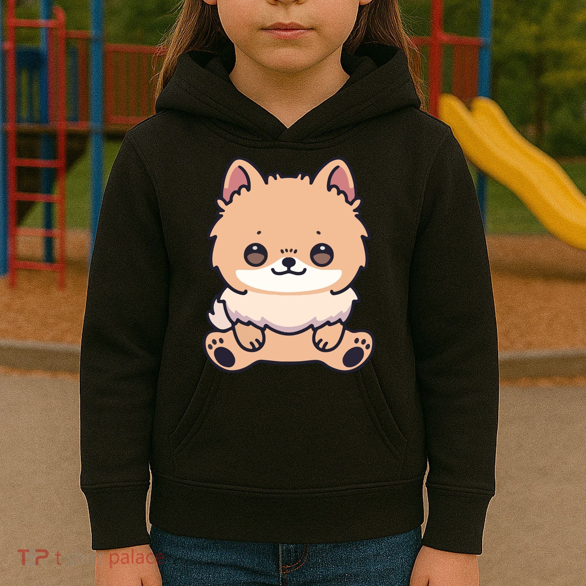 Pomeranian Dog Cute Owner Puppy Kids Hoodie