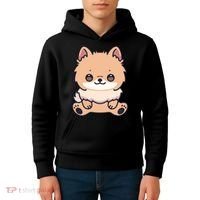 Pomeranian Dog Cute Owner Puppy Kids Hoodie thumb 4