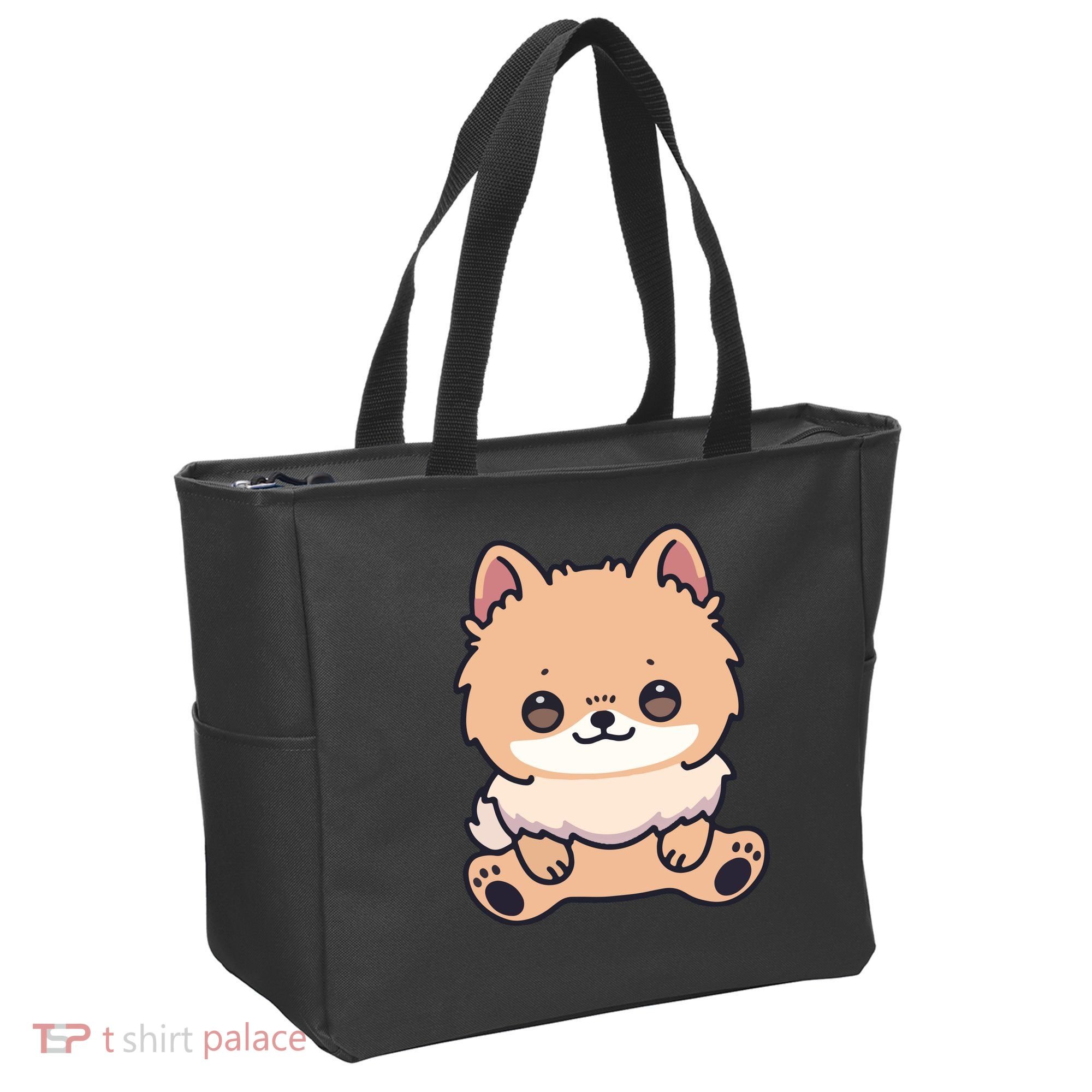 Pomeranian Dog Cute Owner Puppy Tote Bag