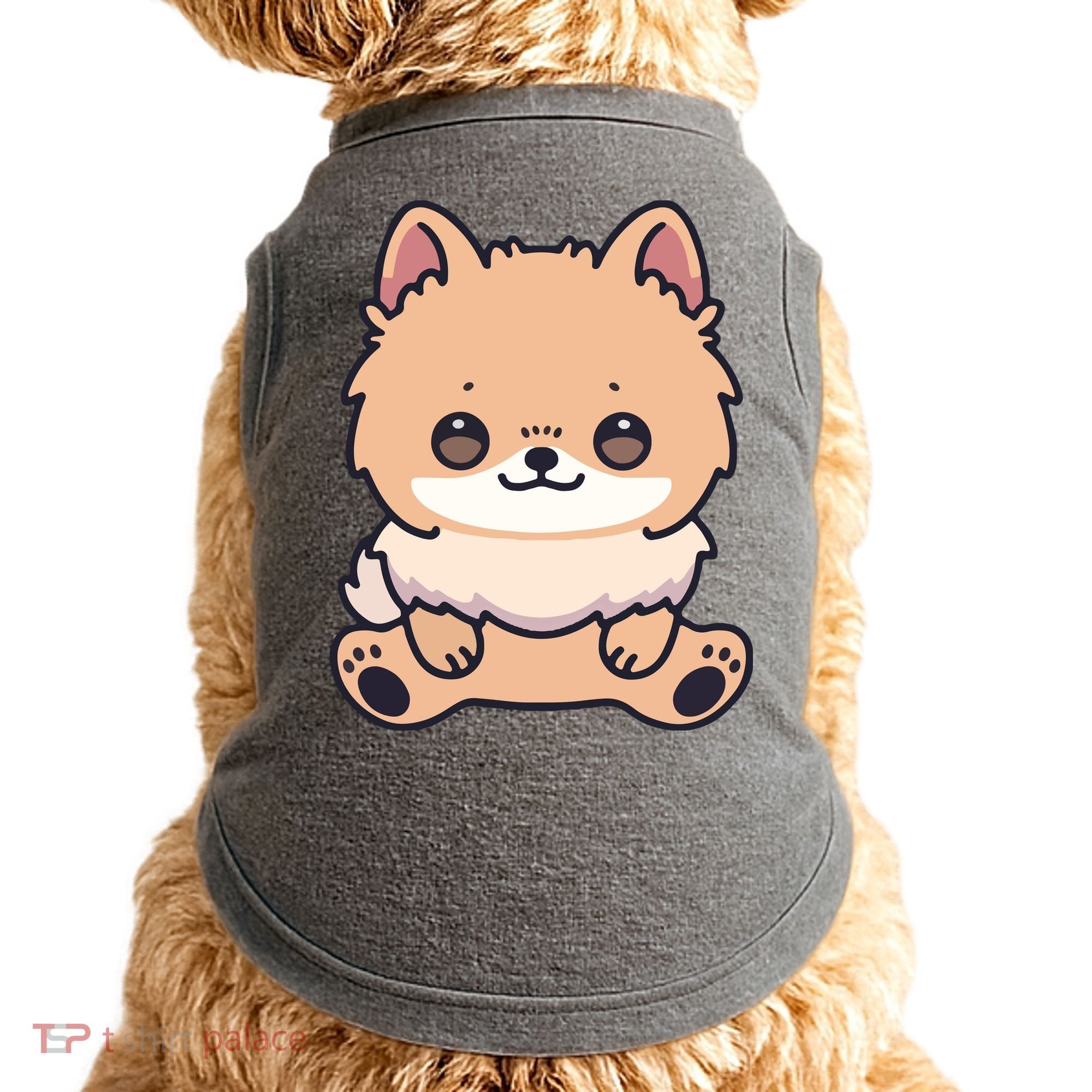 Pomeranian Dog Cute Owner Puppy Doggie Tank
