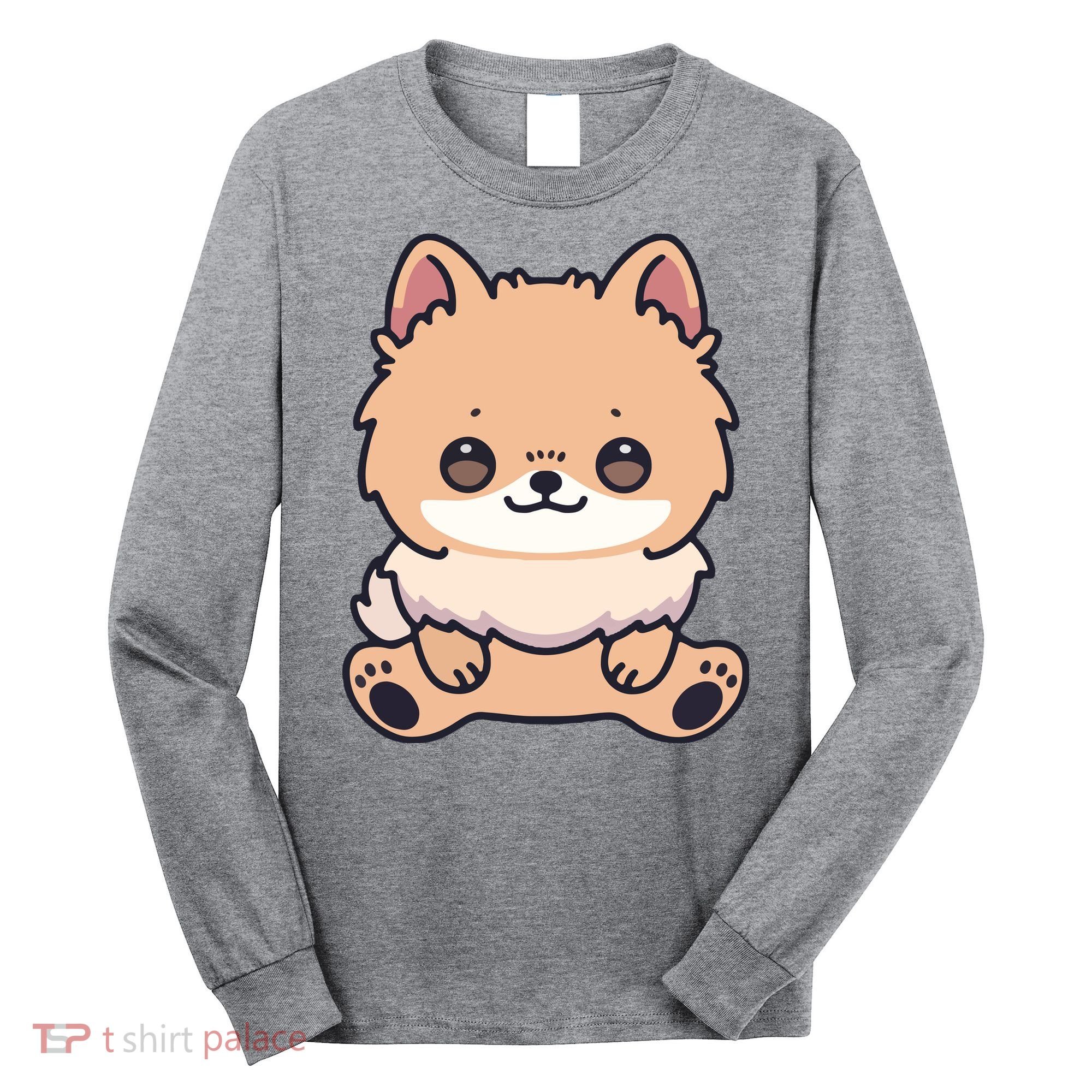 Pomeranian Dog Cute Owner Puppy Long Sleeve Shirt