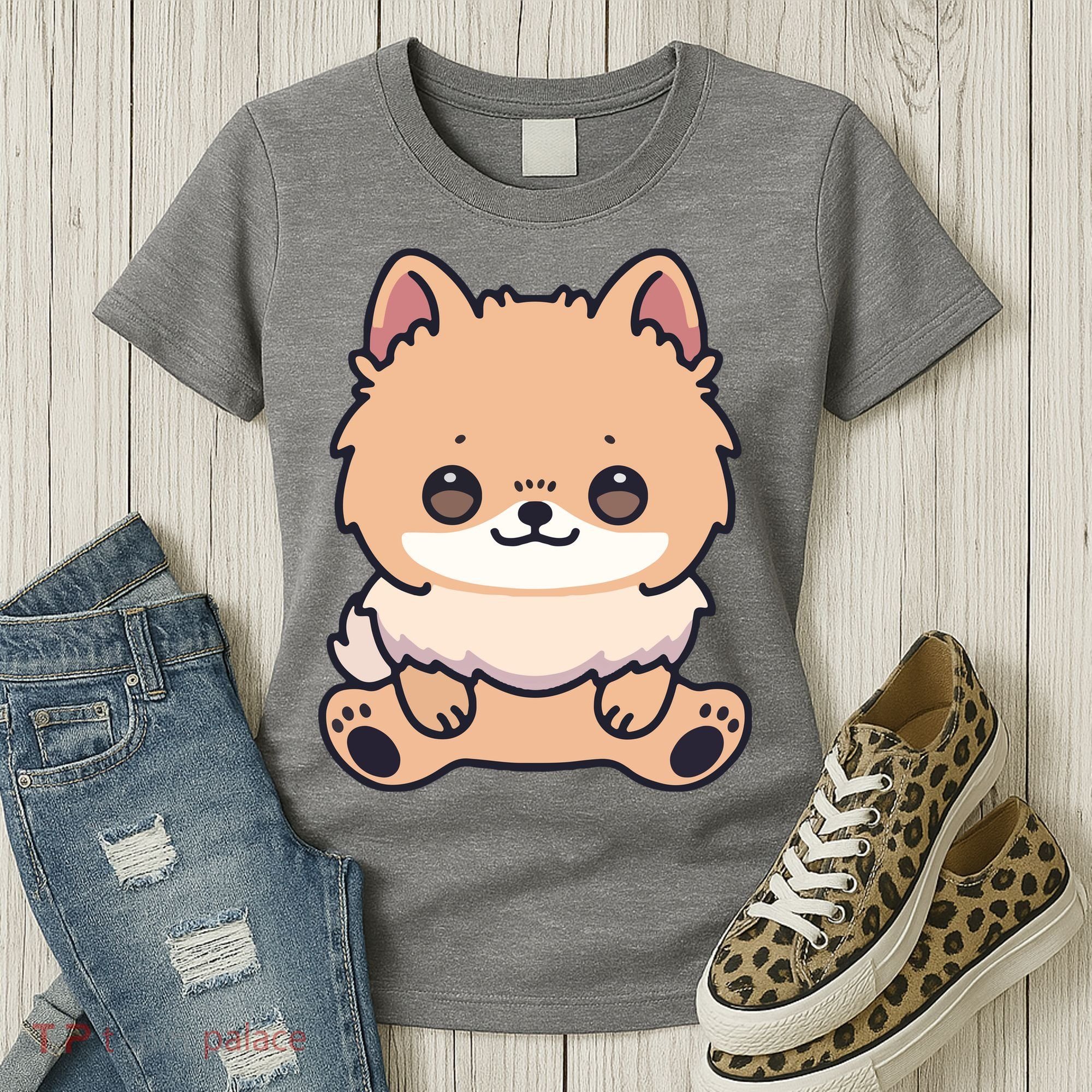 Pomeranian Dog Cute Owner Puppy Women's T-Shirt