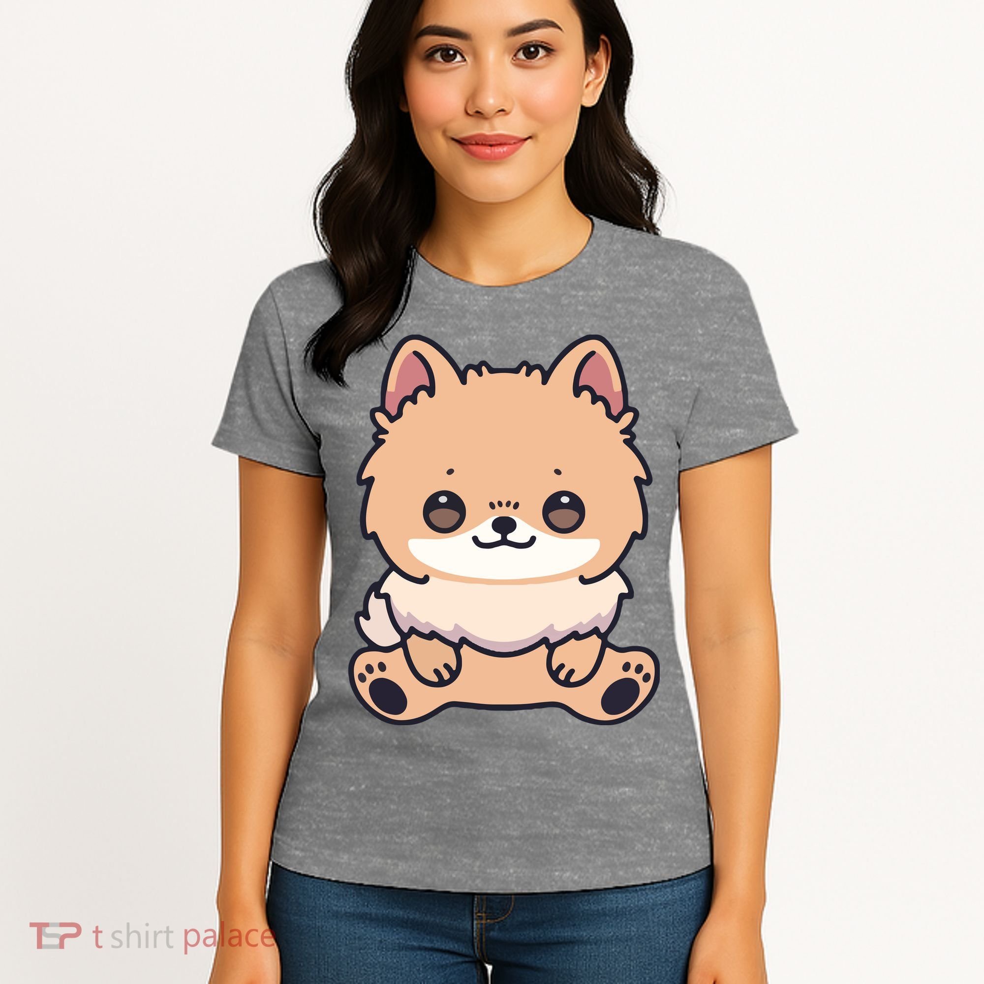 Pomeranian Dog Cute Owner Puppy Women's T-Shirt