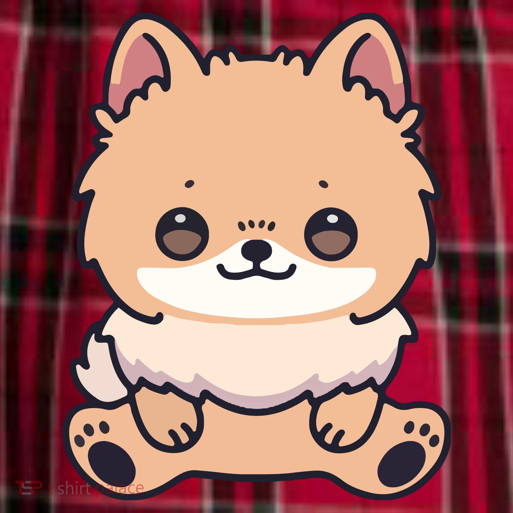 Pomeranian Dog Cute Owner Puppy Women's Flannel Plaid Pajama Pants