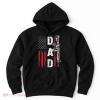 Proud Dad Daddy Gun Rights AR15 American Flag Father's Day Hoodie thumb 0