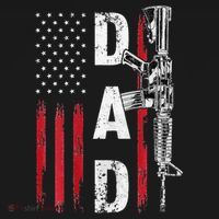 Proud Dad Daddy Gun Rights AR15 American Flag Father's Day Sweatshirt thumb 3