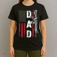Proud Dad Daddy Gun Rights AR15 American Flag Father's Day T-Shirt thumb 4