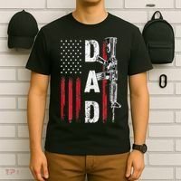 Proud Dad Daddy Gun Rights AR15 American Flag Father's Day T-Shirt thumb 6