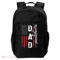 Proud Dad Daddy Gun Rights AR15 American Flag Father's Day Backpack thumb 0