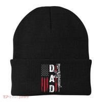 Proud Dad Daddy Gun Rights AR15 American Flag Father's Day Beanie thumb 0