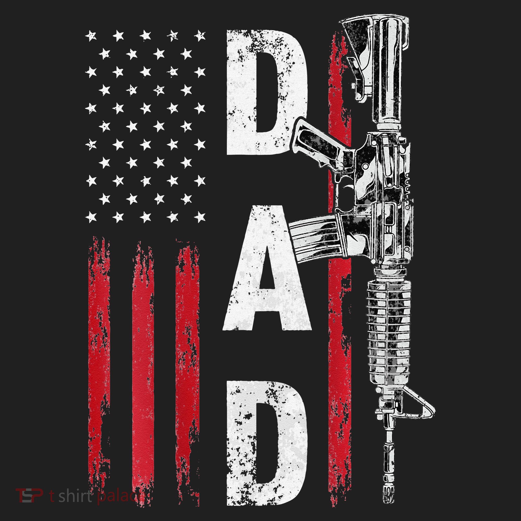 Proud Dad Daddy Gun Rights AR15 American Flag Father's Day Tumbler