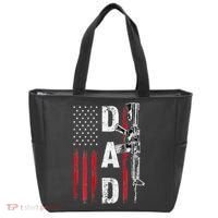 Proud Dad Daddy Gun Rights AR15 American Flag Father's Day Tote Bag thumb 0