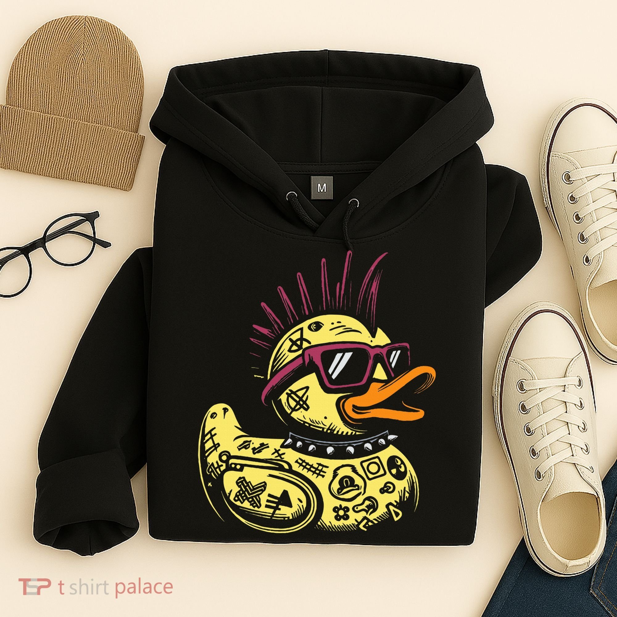 Punk Duck Duckling Punk Rocker Hoodie