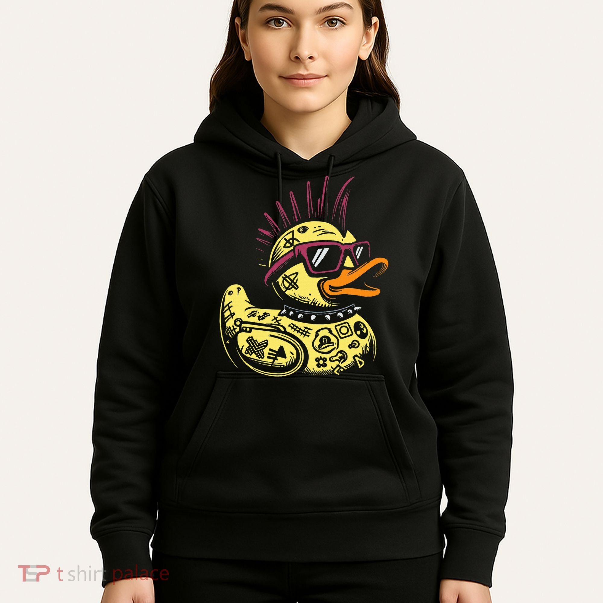 Punk Duck Duckling Punk Rocker Hoodie