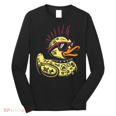 Punk Duck Duckling Punk Rocker Long Sleeve Shirt