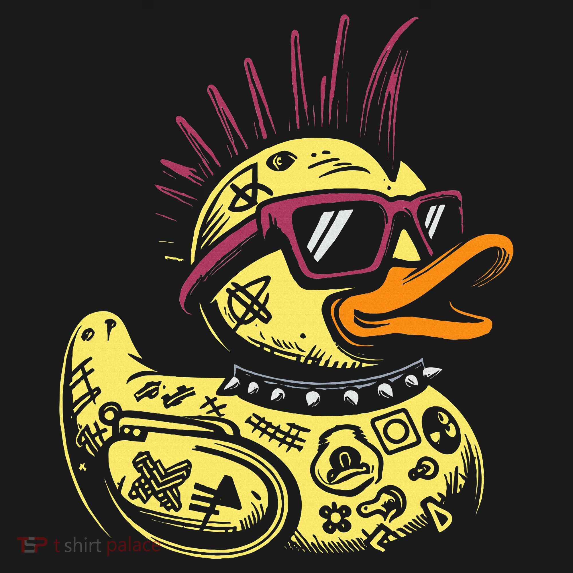 Punk Duck Duckling Punk Rocker Bucket Hat