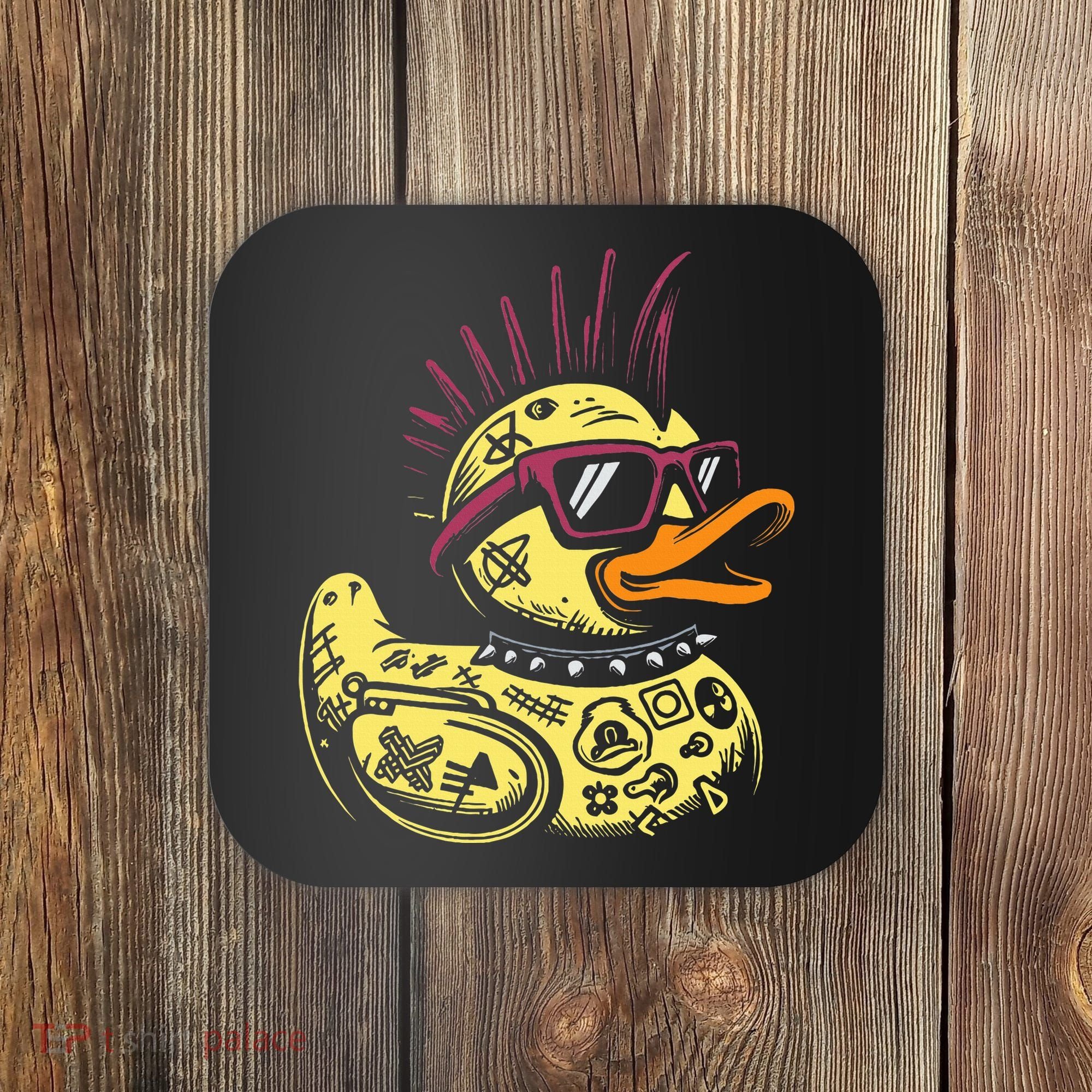 Punk Duck Duckling Punk Rocker Coaster