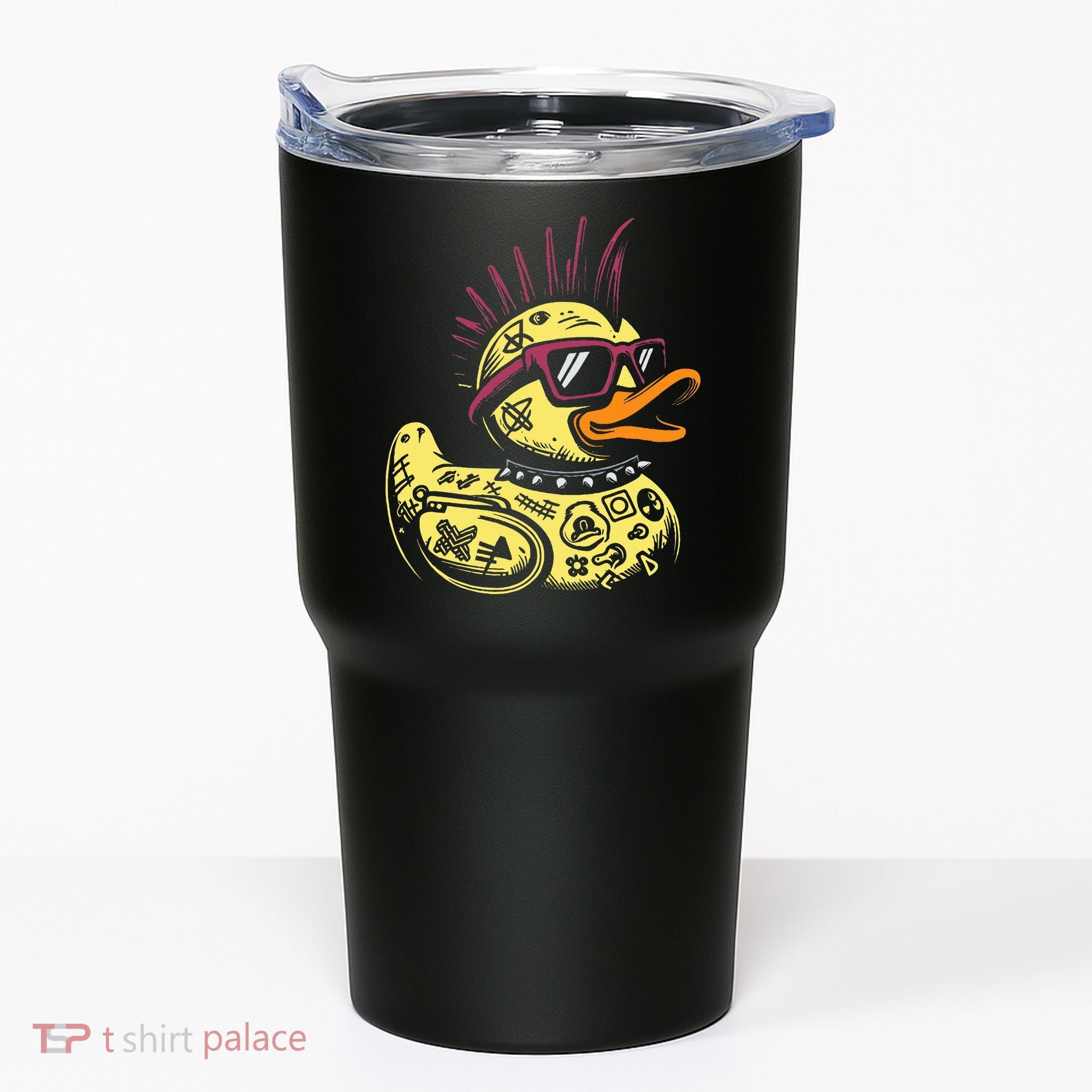 Punk Duck Duckling Punk Rocker Tumbler