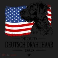 Proud Deutsch Drahthaar Dad American Flag Dog Funny Gift Women's Sweatshirt thumb 2