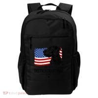 Proud Deutsch Drahthaar Dad American Flag Dog Funny Gift Backpack thumb 0