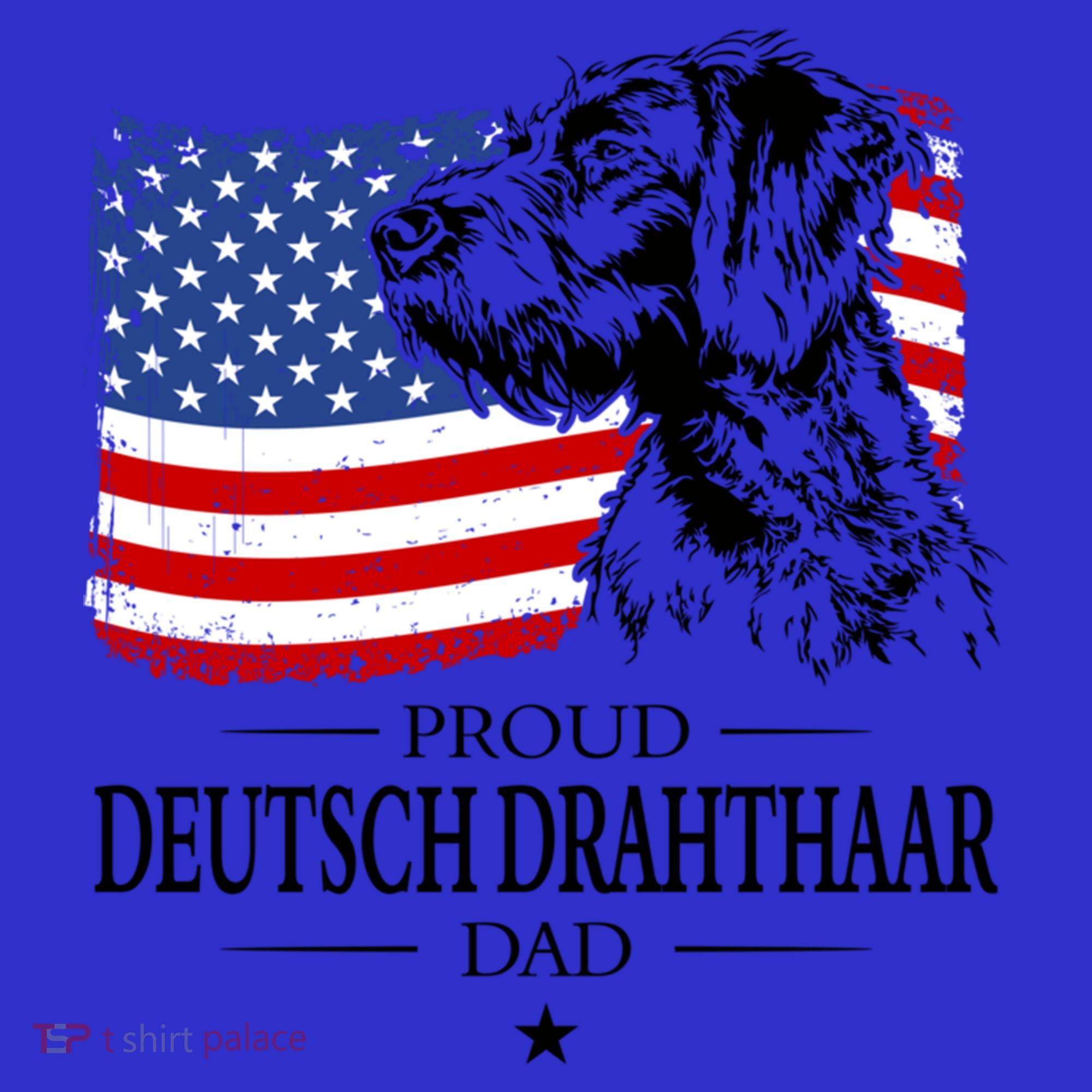 Proud Deutsch Drahthaar Dad American Flag Dog Funny Gift Apron