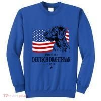 Proud Deutsch Drahthaar Dad American Flag Dog Funny Gift Sweatshirt thumb 0