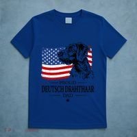 Proud Deutsch Drahthaar Dad American Flag Dog Funny Gift T-Shirt thumb 5